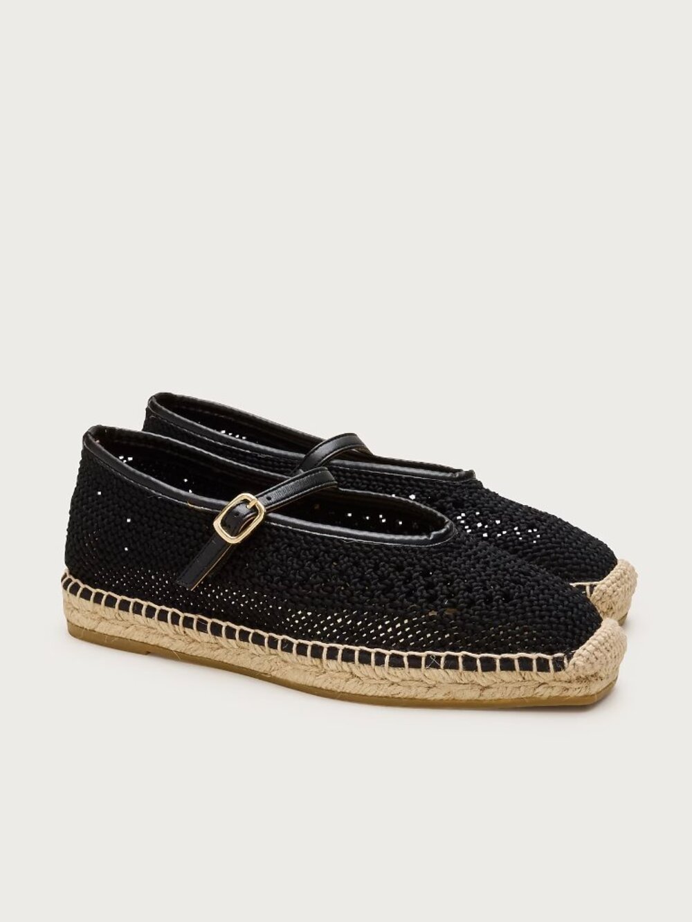 J. Crew Made-in-Spain Sophie Mary Jane espadrilles with crochet